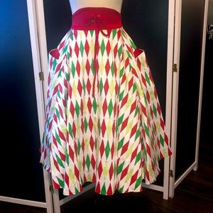 Pinup Girl Clothing Harlequin Skirt